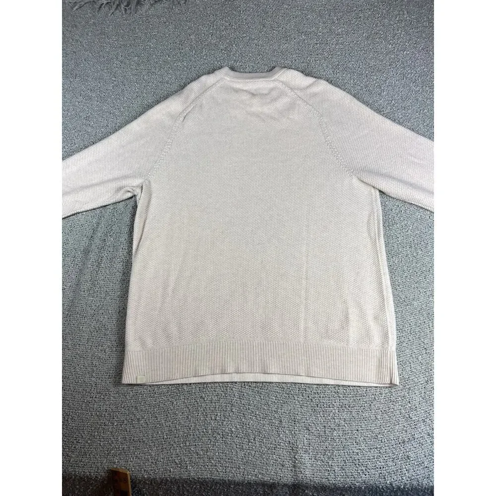 Lululemon Textured Knit Crew Neck Sweater Men’s Cream Transition Piece Fall XL